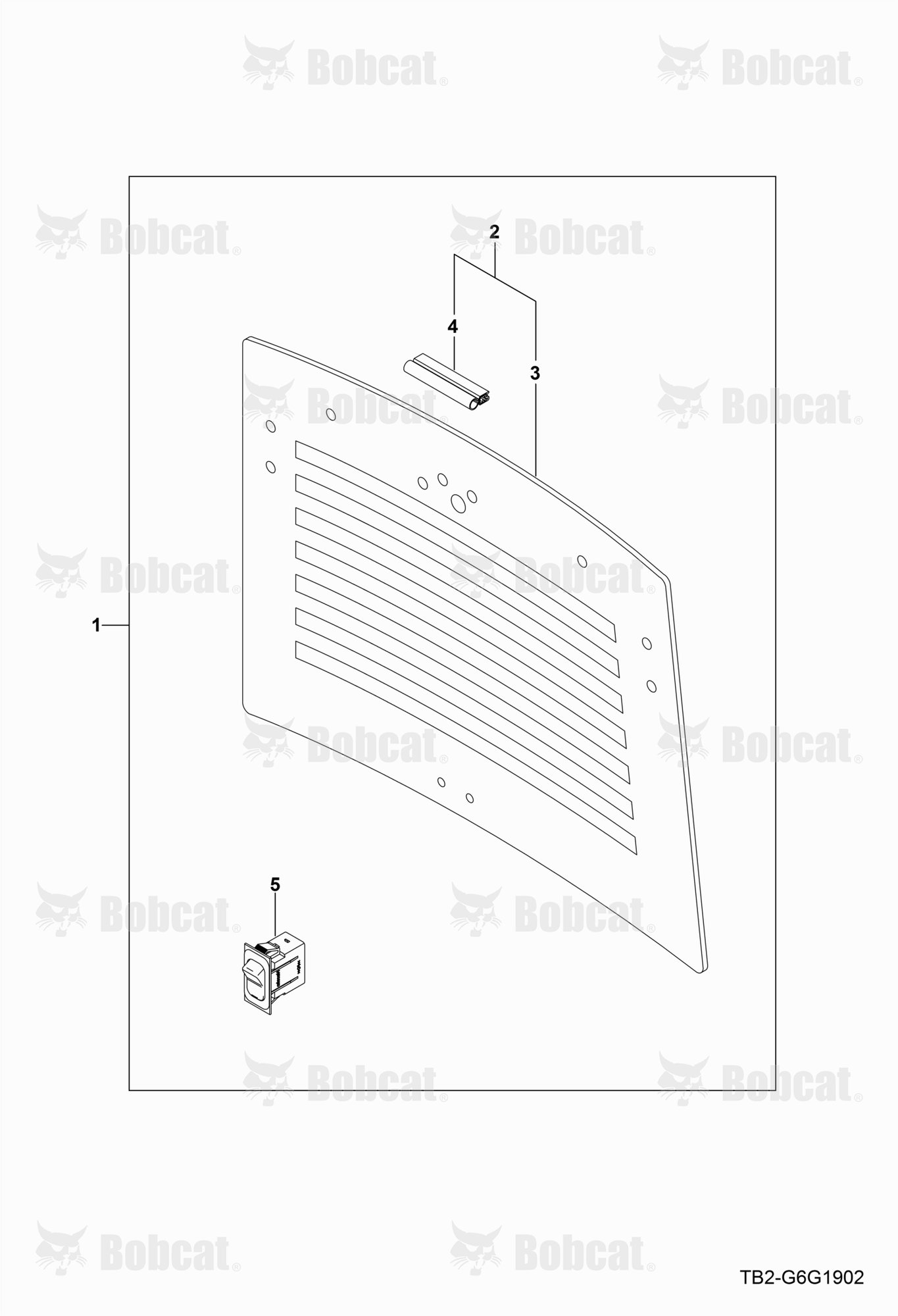 Rear Glass GROUP (Cab) (Defrost)