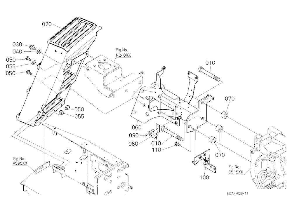 Step Rh [W/O Front Suspension] [W/O Loader Equipme
