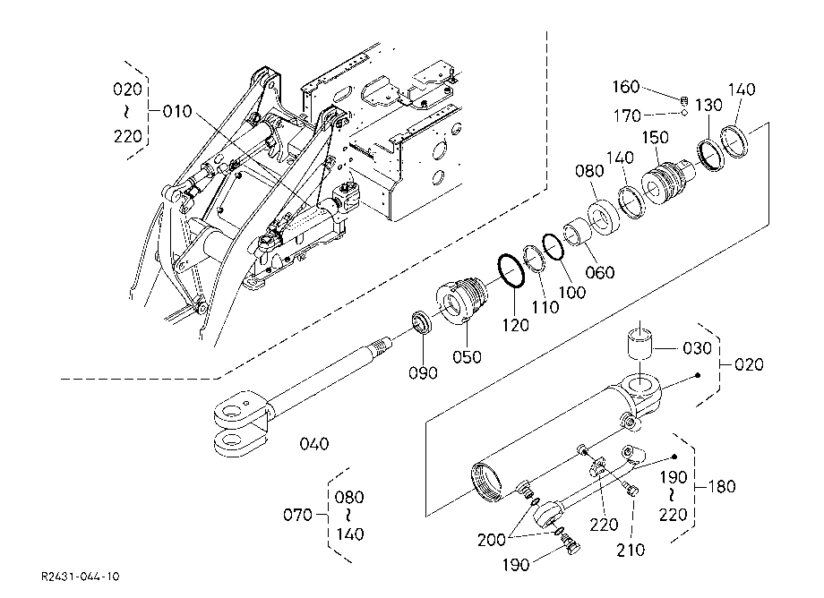 Steering Cylinder (Component Parts)