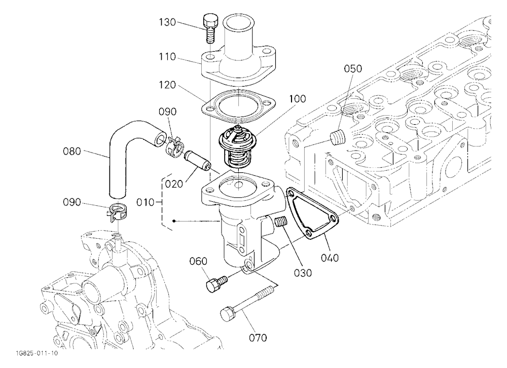 Water Flange And Thermostat