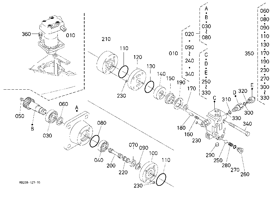 Swivel Motor And Component Parts