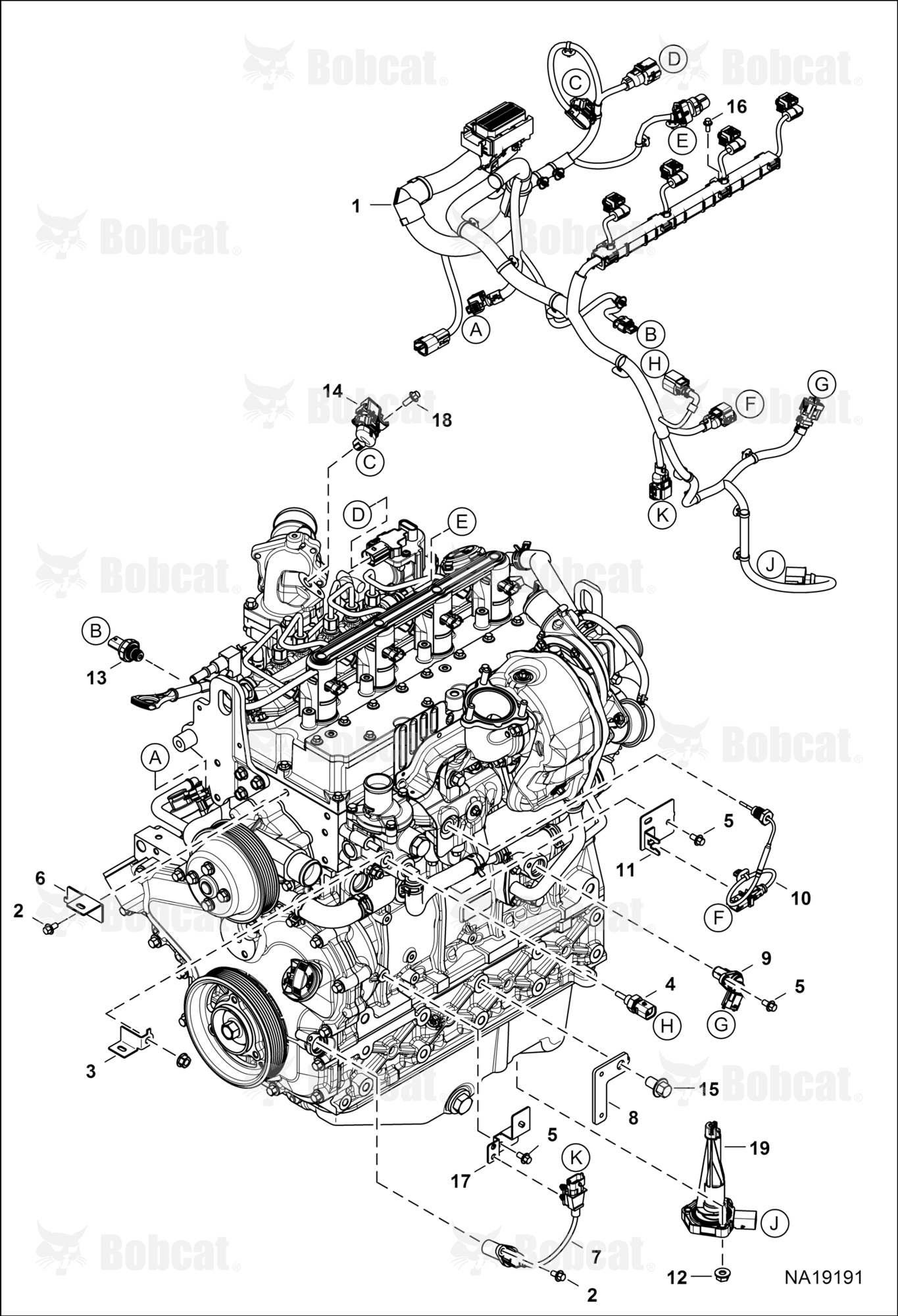 Engine Electrical Circuitry (Engine Harness, Sensors & Brackets)