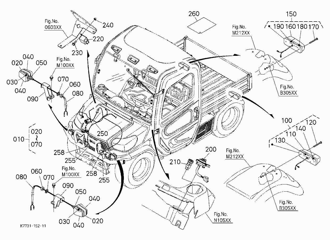 TURN SIGNAL LIGHT/HAZARD LIGHT KIT (W/G No.V5257)