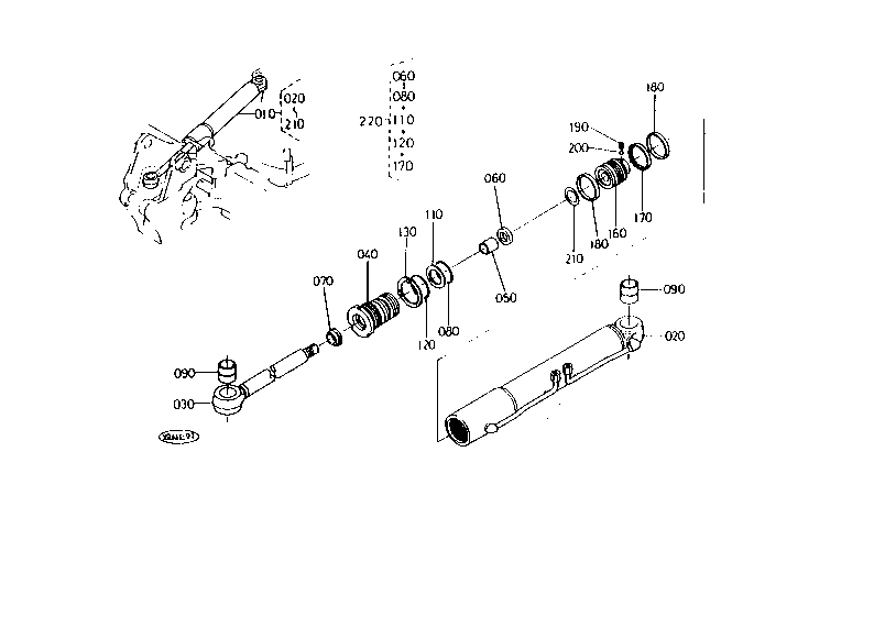 Swing Cylinder and Component Parts