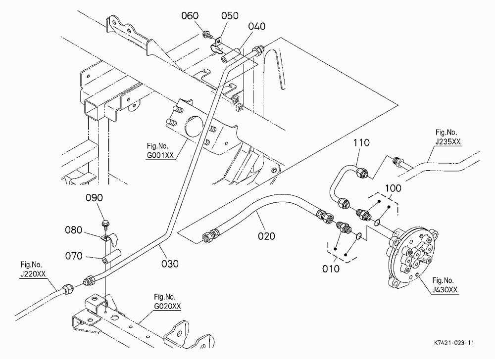 HYDRAULIC OIL LINE (CONTROL VALVE)
