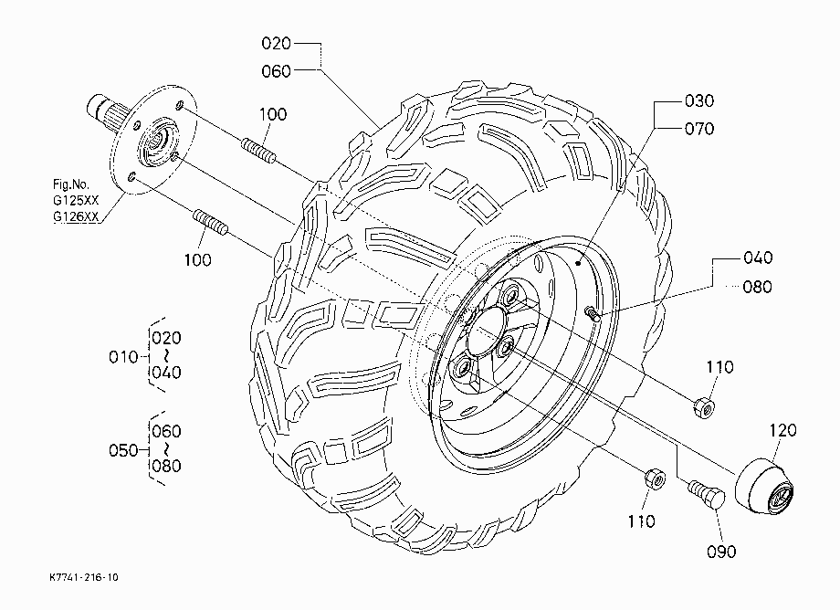 FRONT WHEEL (25*10-12,ATV)
