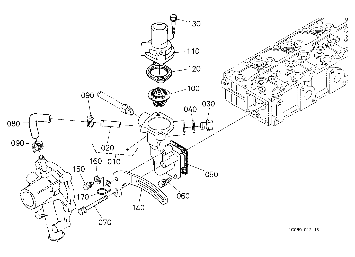 Water Flange And Thermostat
