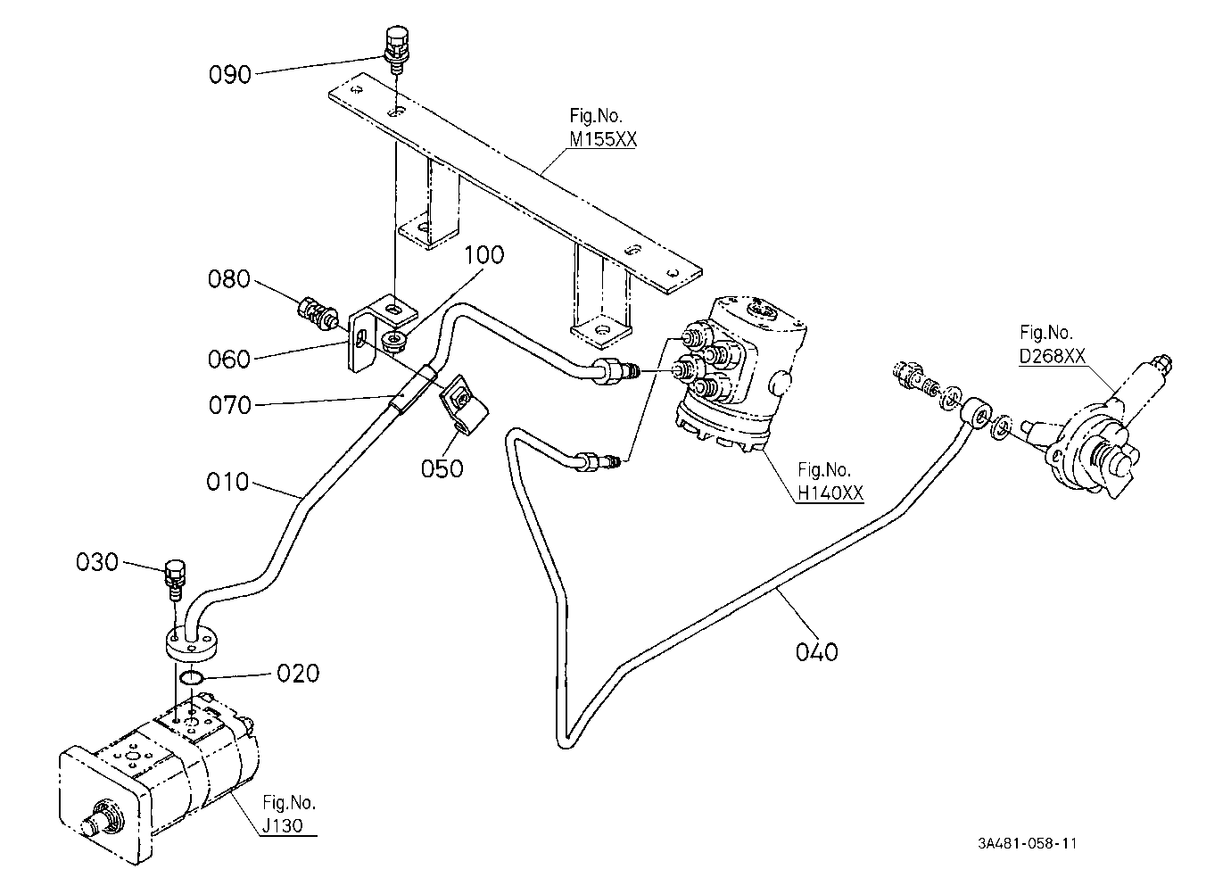 Hydraulic Oil Line (Steering/Pto) [Rops Type]