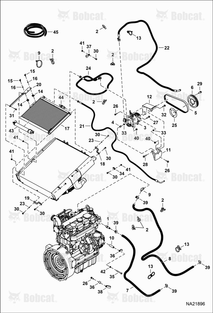 Engine & Attaching Parts (Heat & A/C Components)