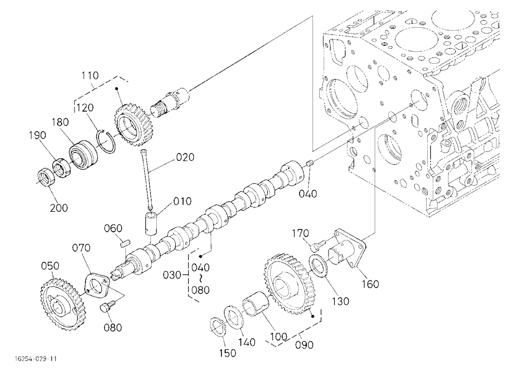 Camshaft And Idle Gear Shaft
