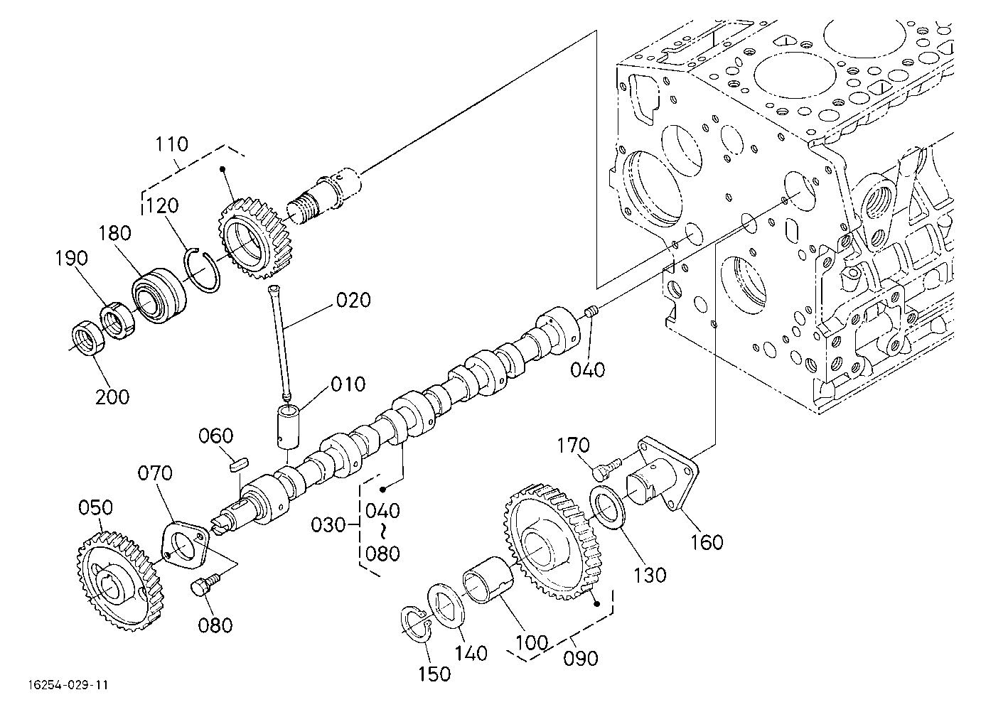 Camshaft And Idle Gear Shaft