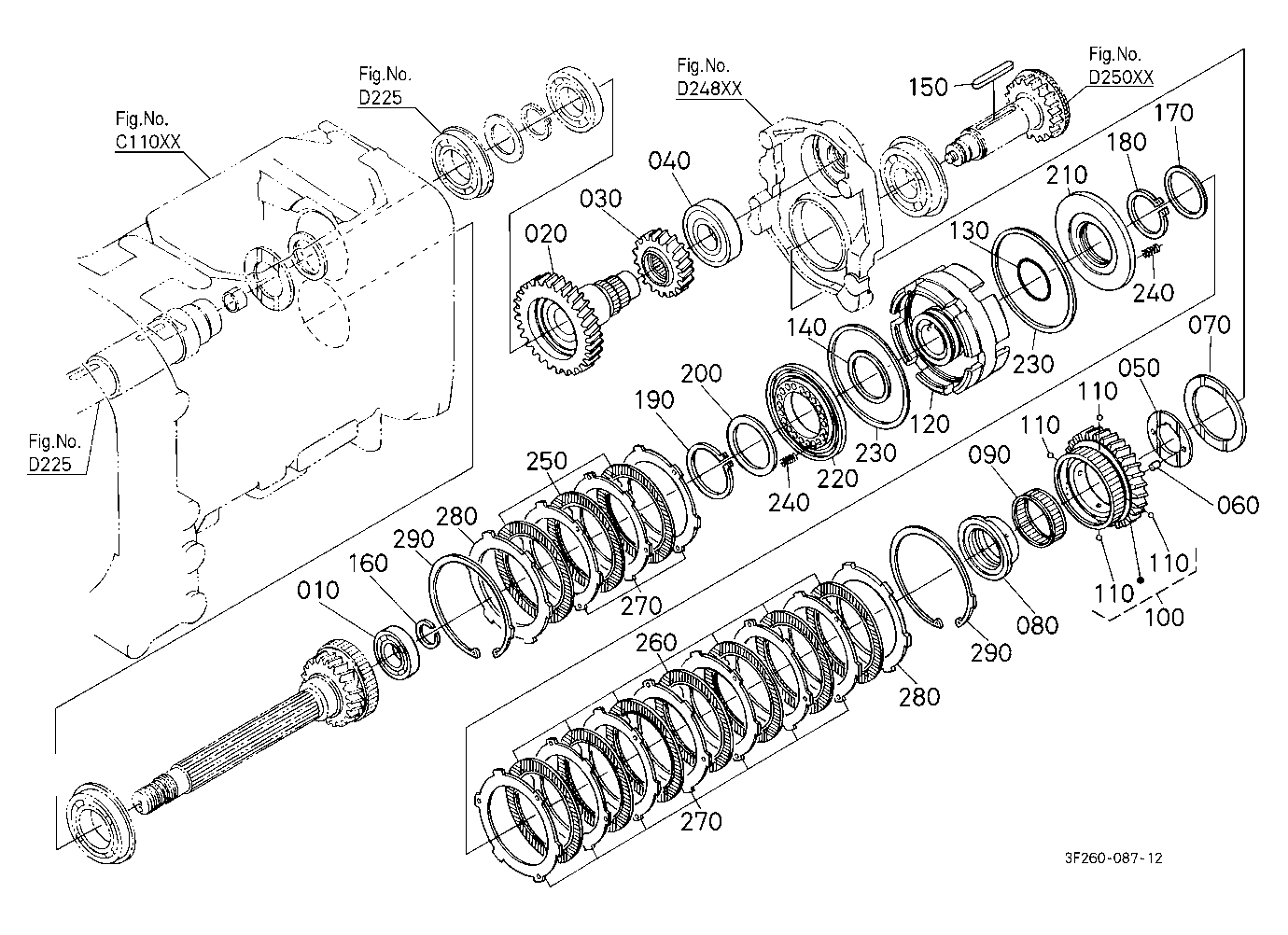 Main Gear Shift Shaft And Range Gear Shaft