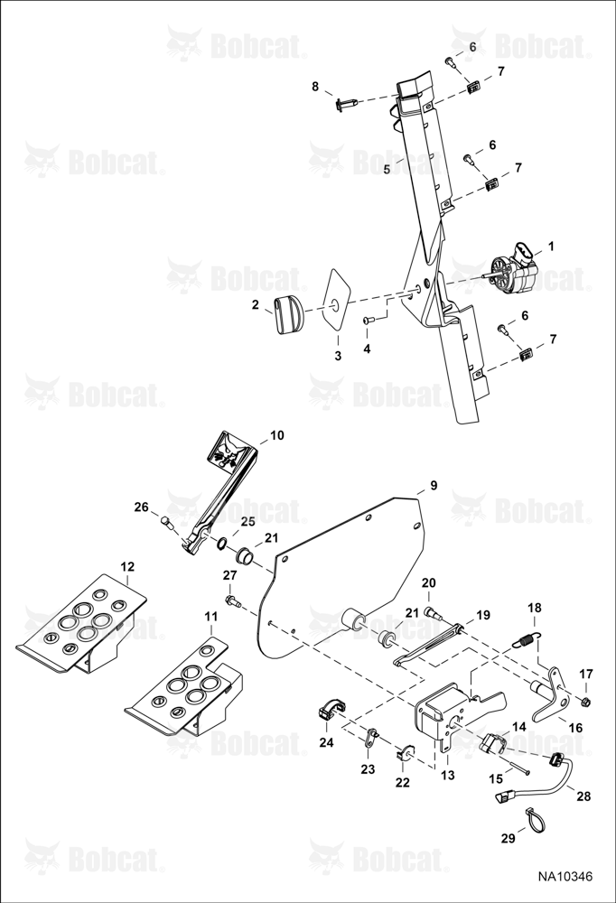 Engine Speed Control (W/Foot Throttle) (Metal Pedal Mount) B3BY11001 - B3BY11350