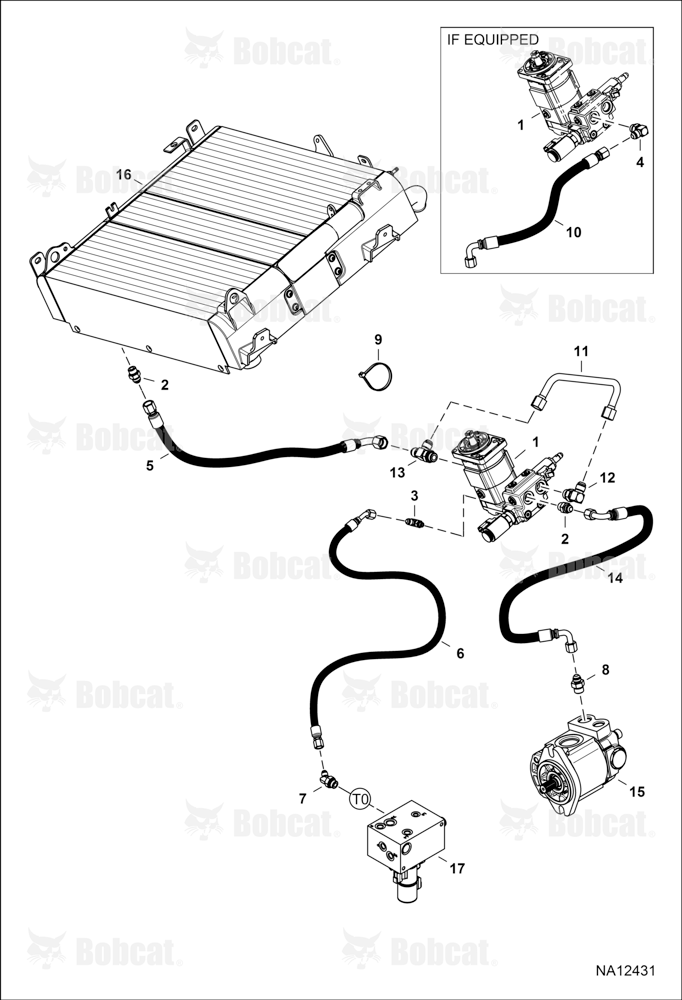 Hydraulic Circuitry (Fan Motor) (Reversible)  B3ZU11001 - B3ZU17058, B3ZV11001 - B3ZV17225