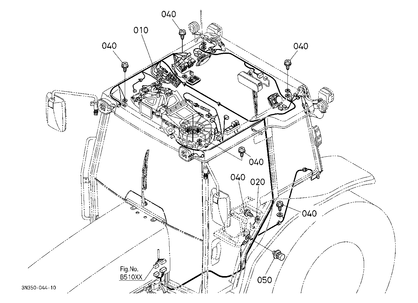 Electrical Wiring (Cab) [Wider Cab Type] [A]