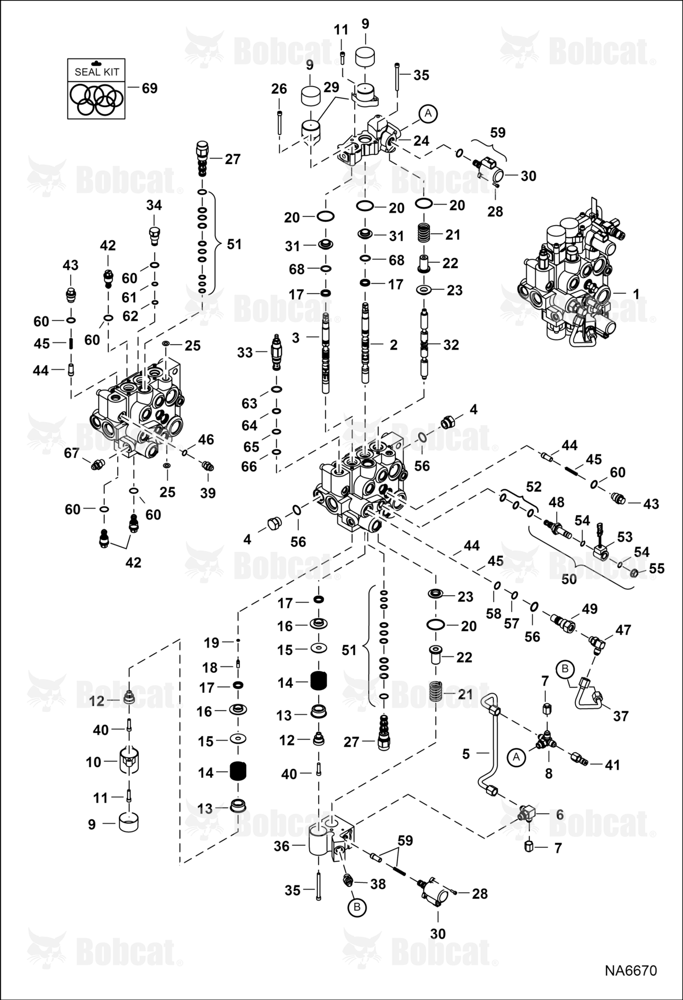Hydraulic Control Valve (AHC, ACS & SJC) (Service Valve)
