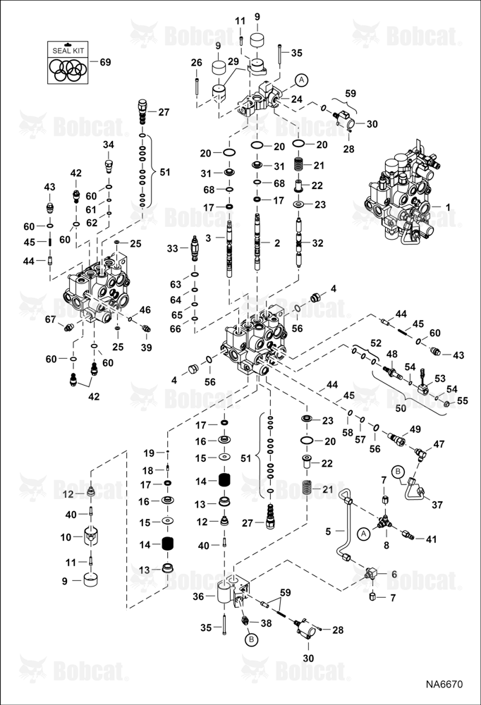 Hydraulic Control Valve (AHC, ACS & SJC) (Service Valve)