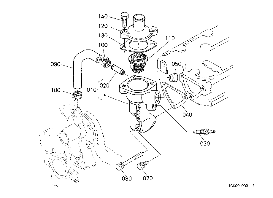 Water Flange And Thermostat