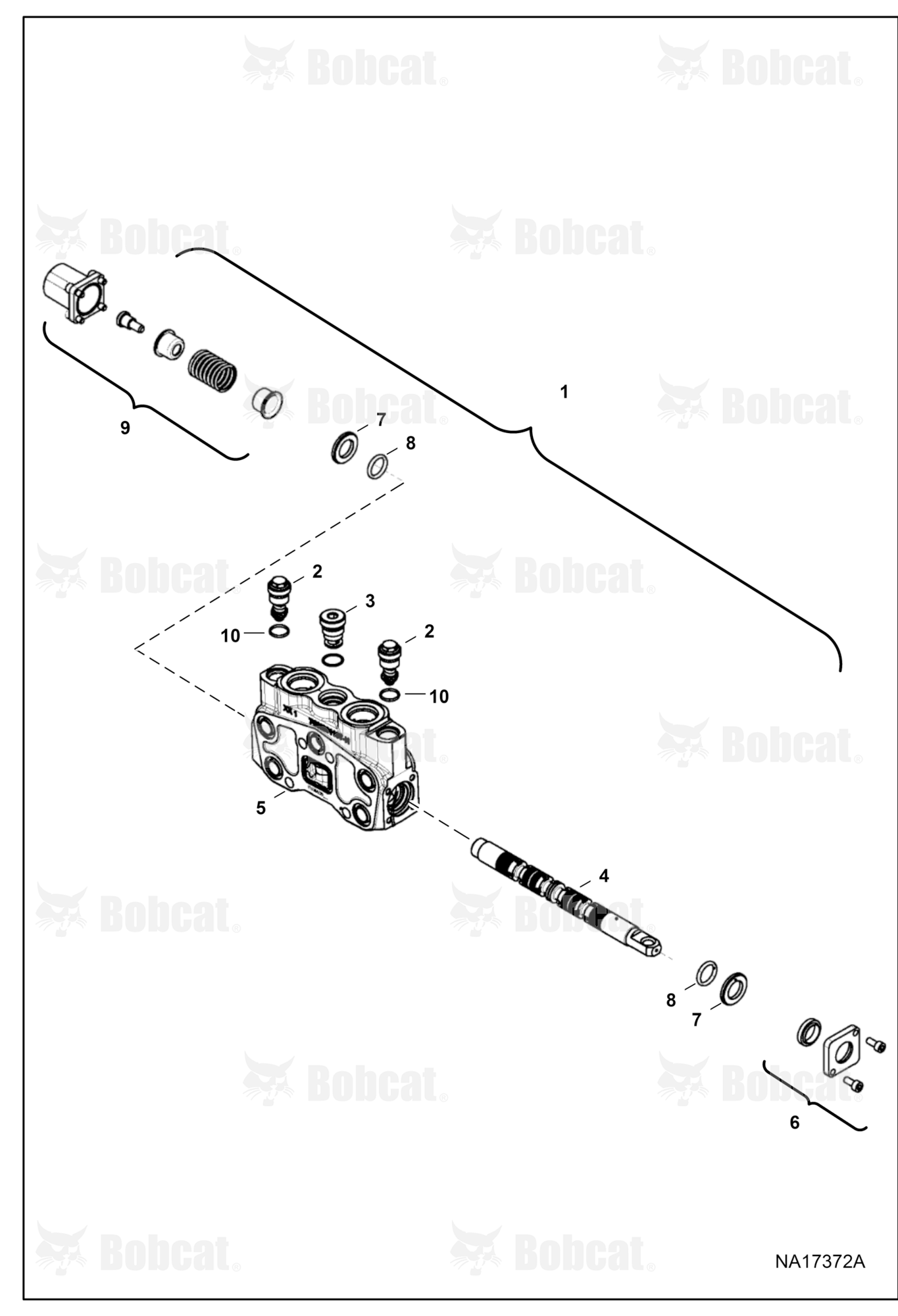 Hydraulic Control Valve (Backhoe) (Bucket Section)