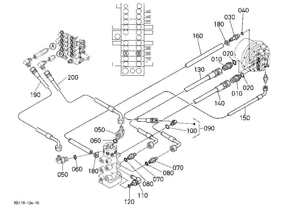 Oil Piping (Travel Rh)