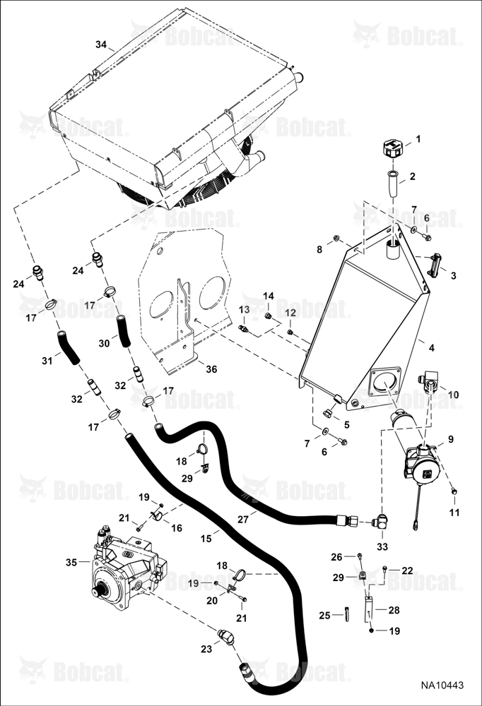 Hydrostatic Circuitry (Oil Cooler, Tank & Filter)