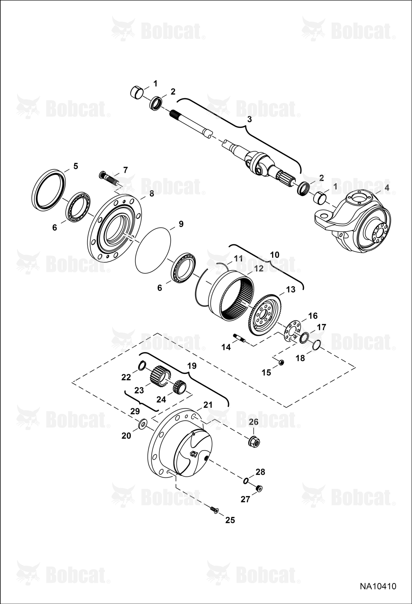 Front Axle (Wheel Hub) B3ZH11001 - B3ZH15051, B3YF11001 - B3YF15052, B3Z811001 - B3Z815081, B3YD11001 - B3YD15113