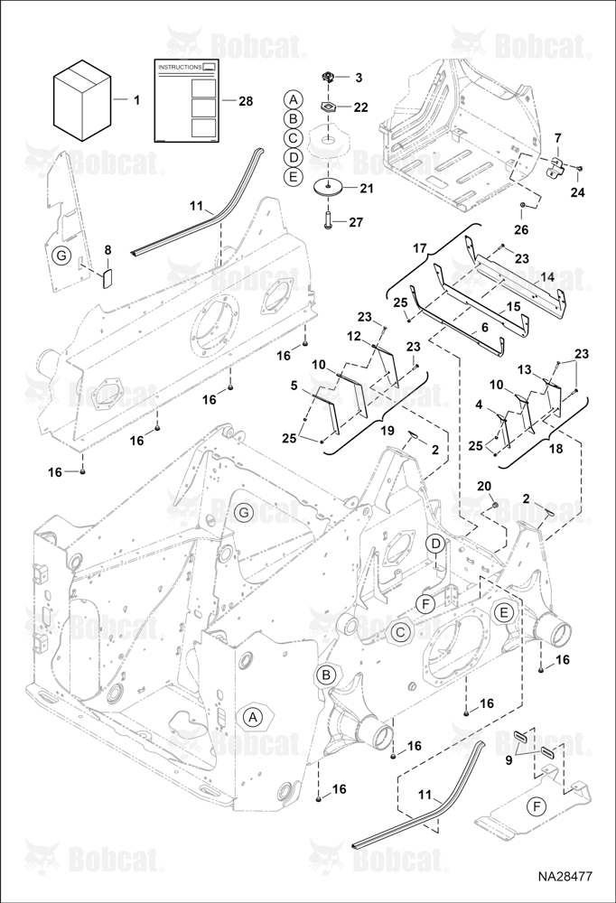 Frame Seal Kit (Lower Wheel)  B4ZY11001 - B4ZY22024