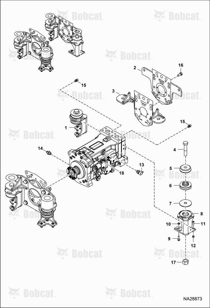 Hydrostatic Motor (Brackets & Silent Blocks)