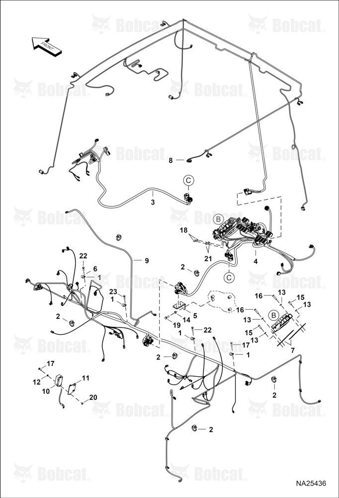 Engine Electrical Circuitry (Cab & Engine Harness) (W/Return to Dig Indicator)