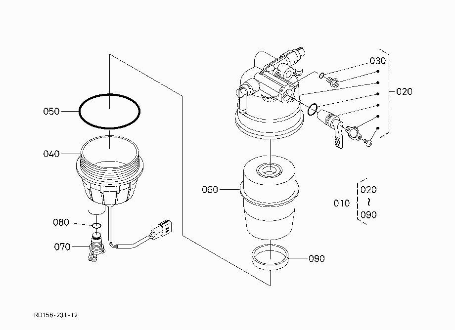 WATER SEPARATOR (COMPONENT PARTS)