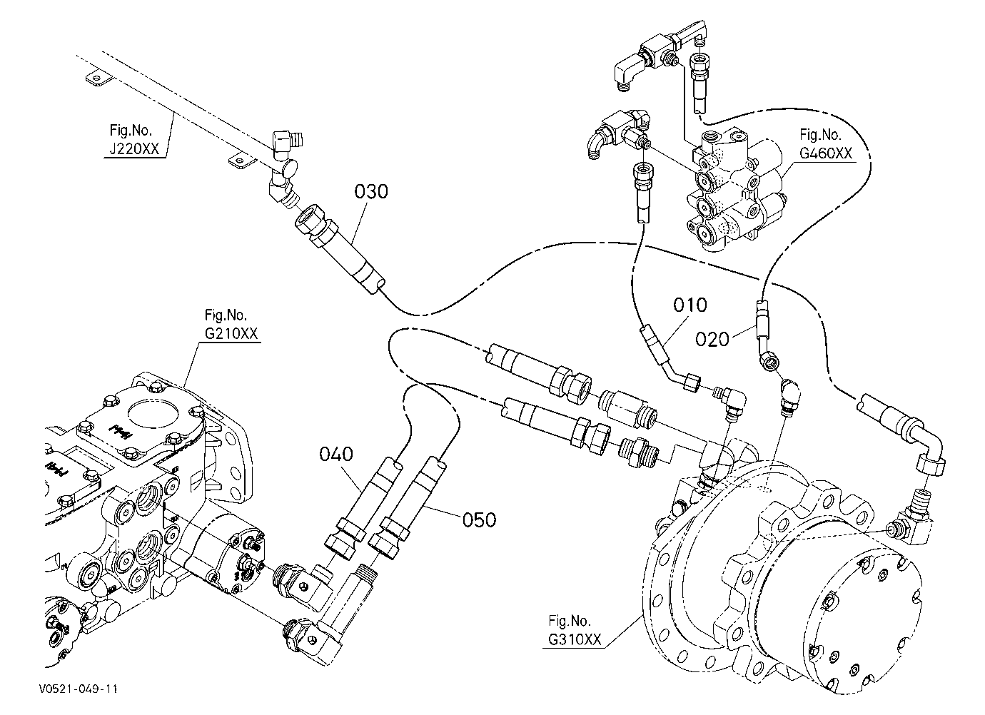 Oil Piping (Travel Lh)