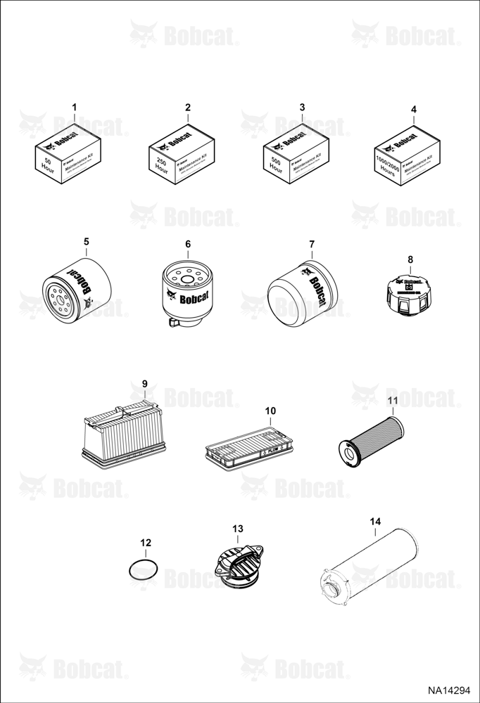 Maintenance Items (Scheduled Maintenance) (Spin-On Cooling Fan Filter)
