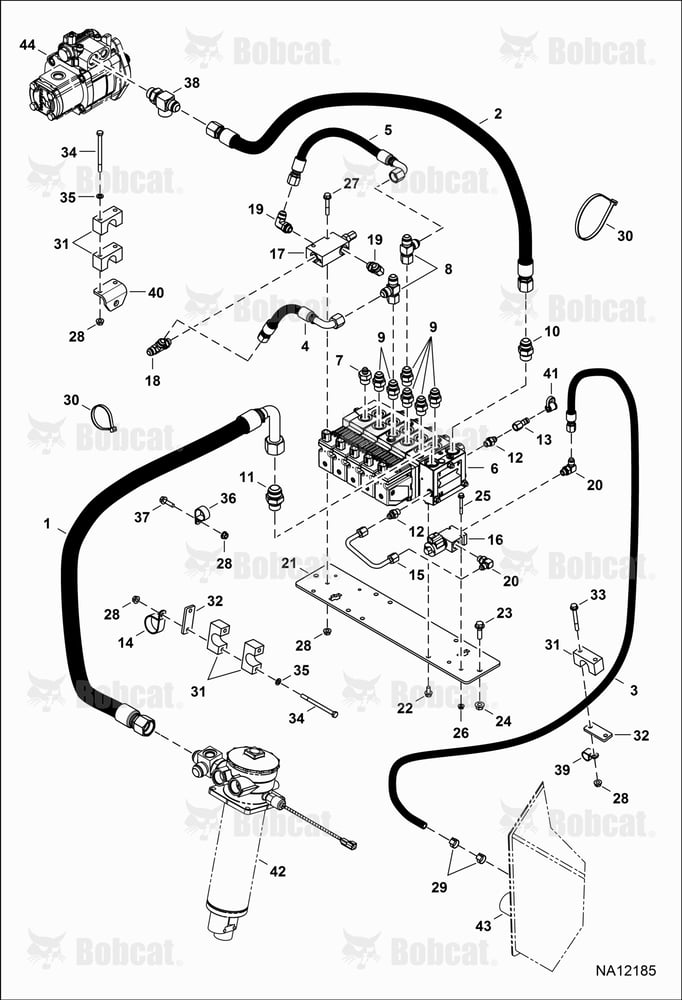 Hydraulic Circuitry (Control Valve) (Main) (Leveling) B41C11001 - B41C16000