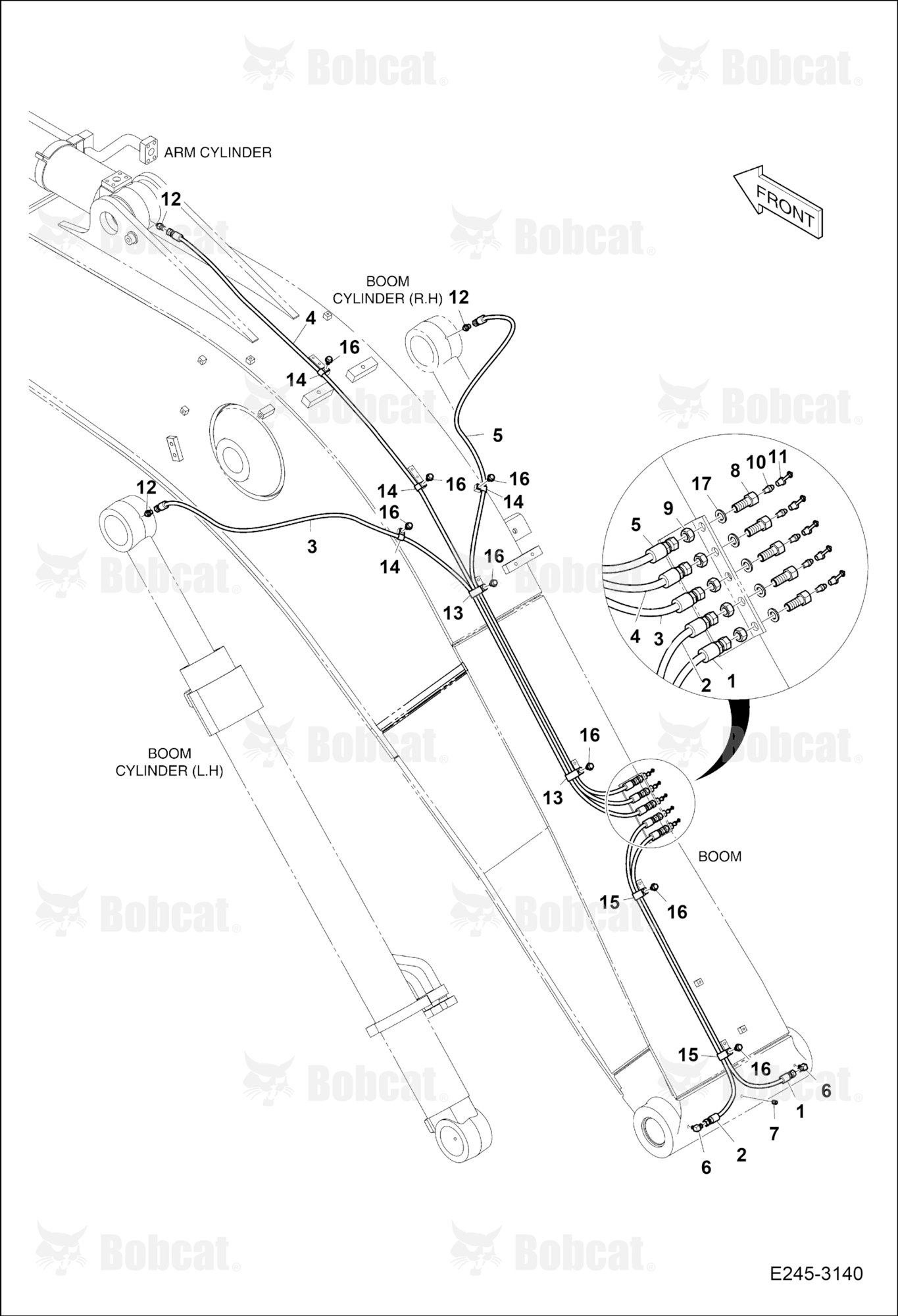 Lubrication Piping (Boom)
