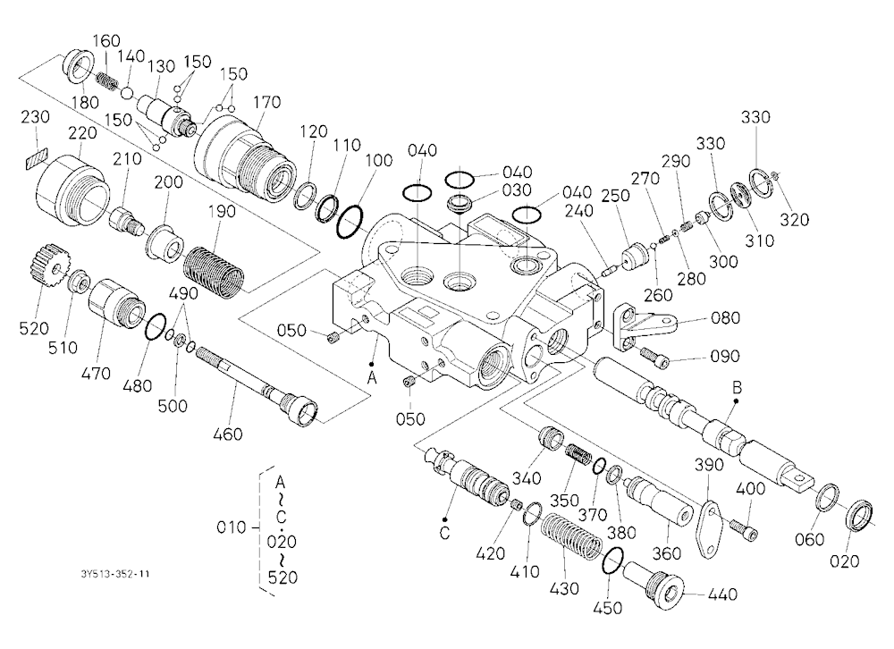 Auxiliary Control Valve (Fd And Fc) [Component Par