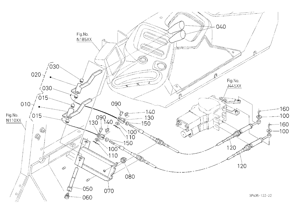 Auxiliary Control Valve Lever