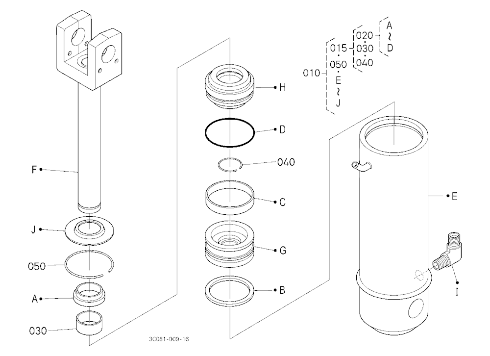 3P-Lift Assist Cylinder [Component Parts] [Option]