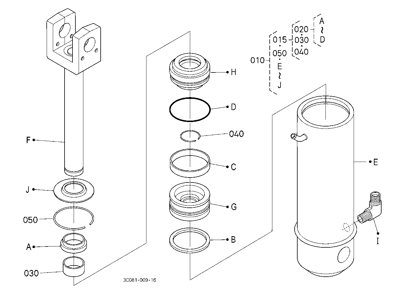 3P-Lift Assist Cylinder [Component Parts] [Option]