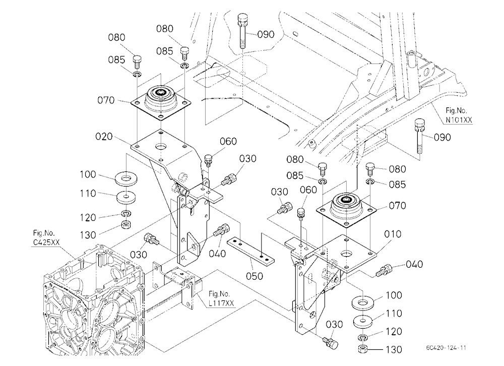 Cab Kit (Cab Bracket Rear) (W/G.No.B7076) [Option]