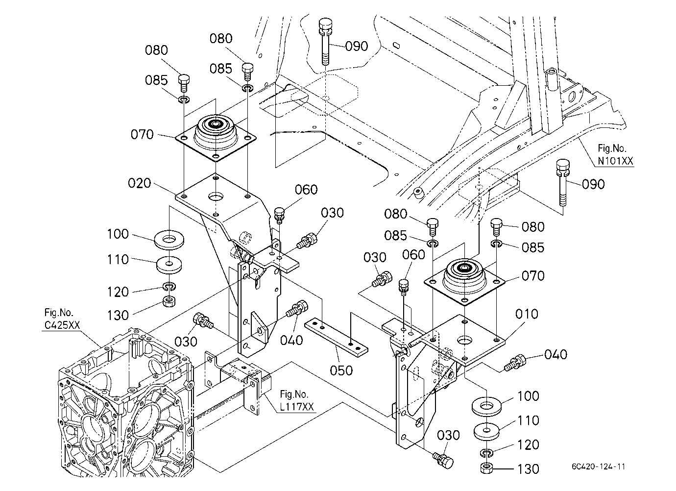 Cab Kit (Cab Bracket Rear) (W/G.No.B7076) [Option]