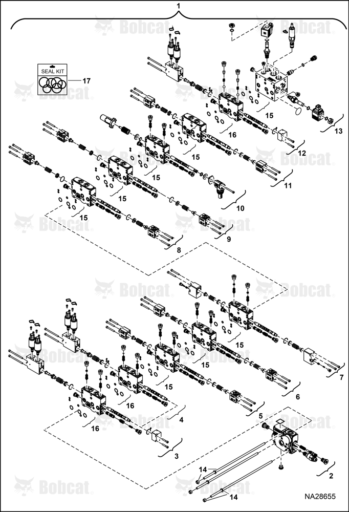 Hydraulic Control Valve (Assembly) (Aux 2 Option)