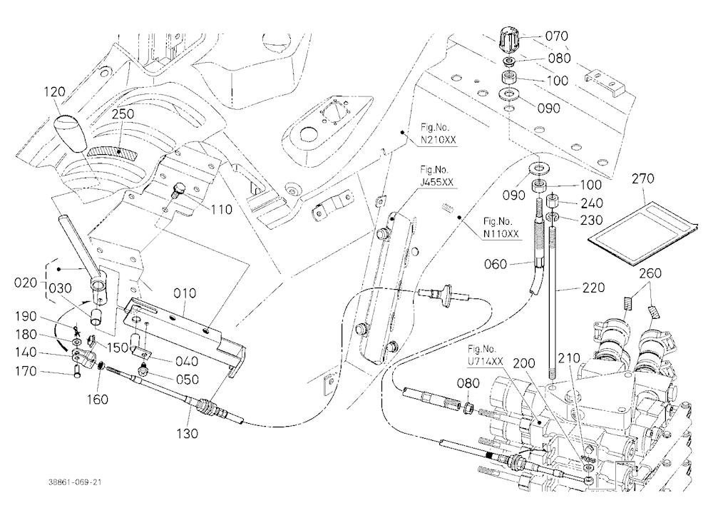 Auxiliary Control Valve Lever Kit) (4Th) (W/G No.M