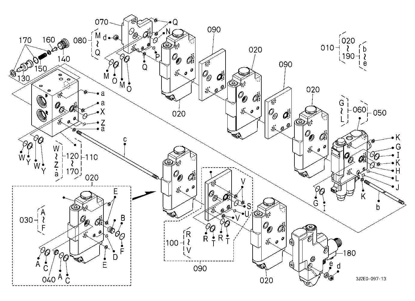 Auxiliary Control Valve (5 Valves) [Component Part