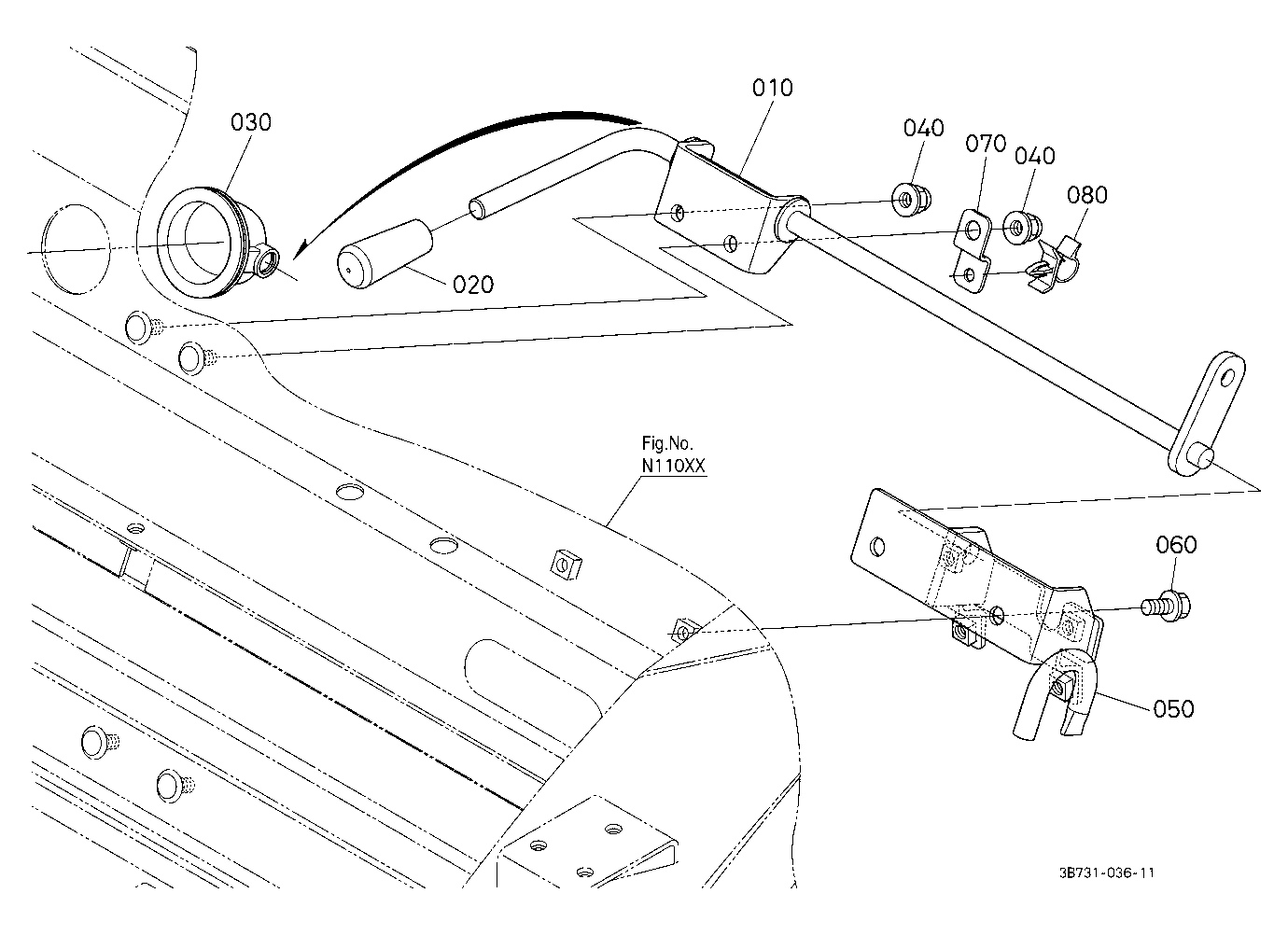 Pto Gear Shift Lever
