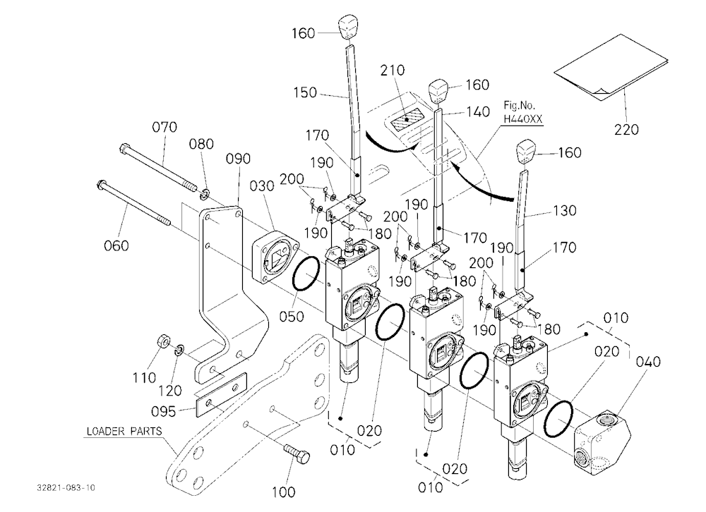 Auxiliary Control Valve Lever (W/G No.L3995) [Opti