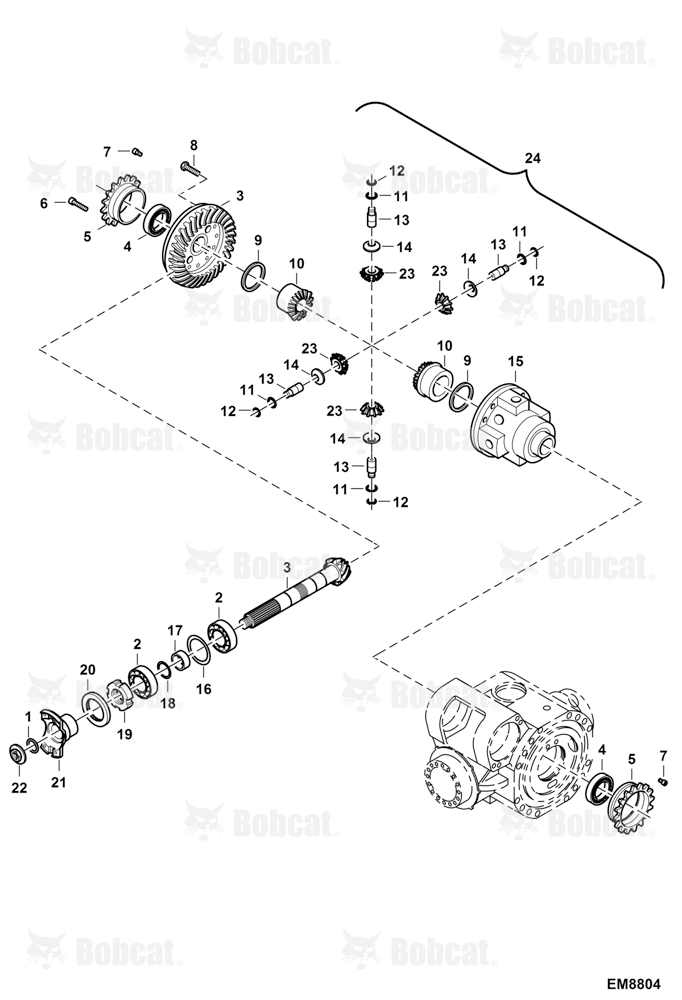 Front Axle (Differential) (W/O Limited Slip) (Axle #7160206)