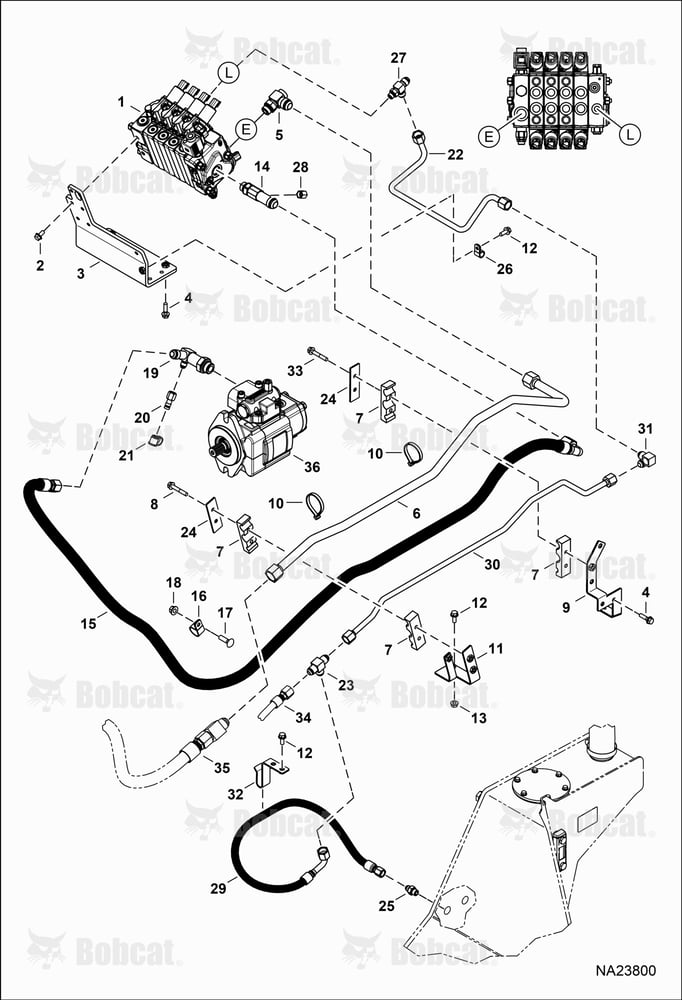 Hydraulic Circuitry (Control Valve) (W/Boom Auxiliary)