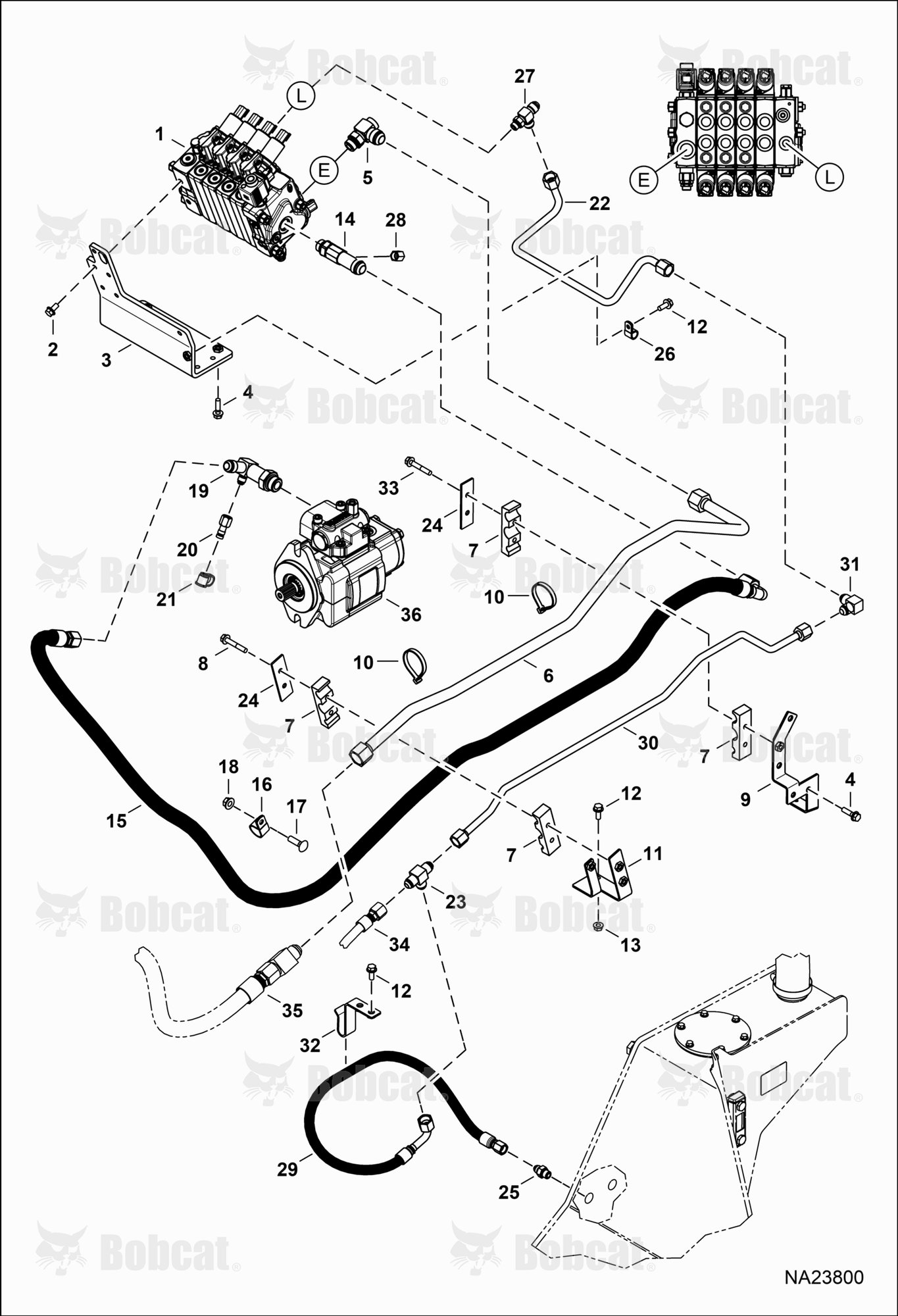 Hydraulic Circuitry (Control Valve) (W/Boom Auxiliary)