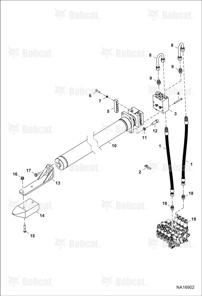 Hydraulic Circuitry (Extension)  B3GN16001 & Above, B3GP16001 & Above