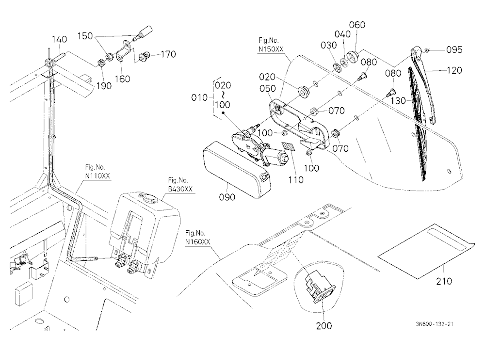 Rear Wiper Kit (W/G No.M7661) [Option]